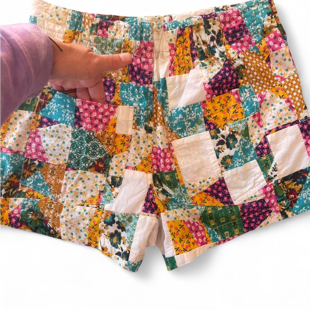 Pilcro Multicolor‎ Patchwork High Waist Shorts - Picture 6 of 8